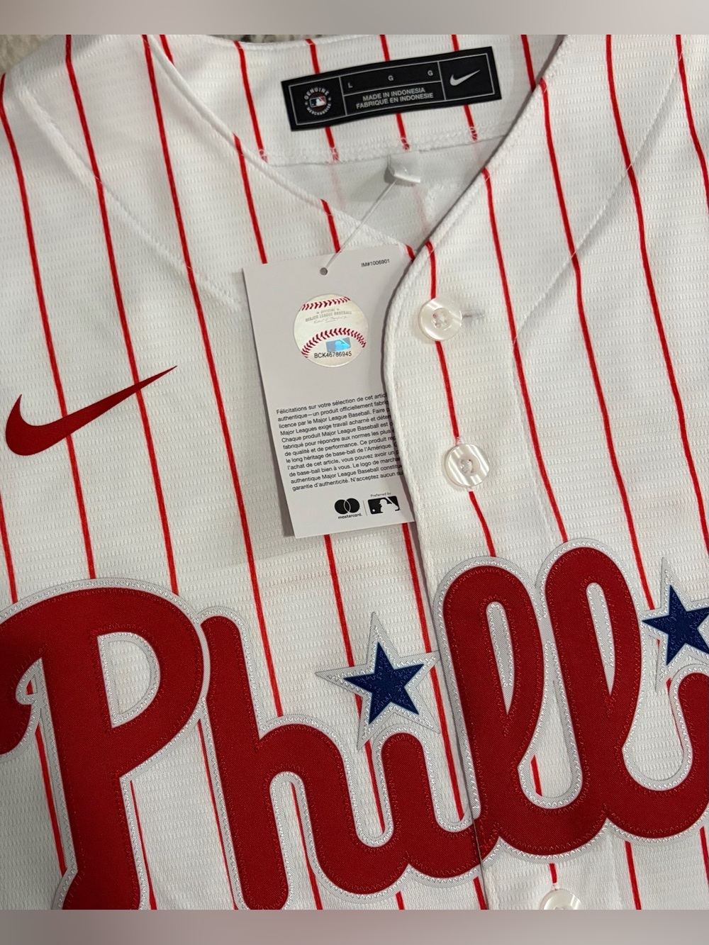 Nike Authentic Philadelphia Phillies Chase Utley #26 MLB Jersey Men’s Sz: Large - Picture 5 of 8